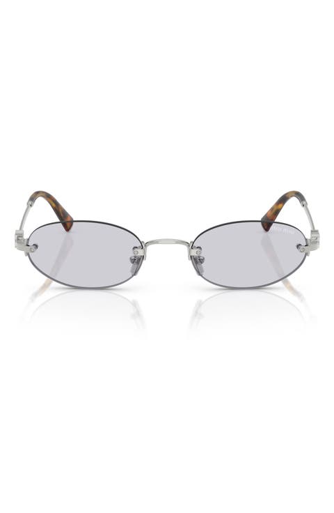 Miu Regarde 51mm Oval Sunglasses
