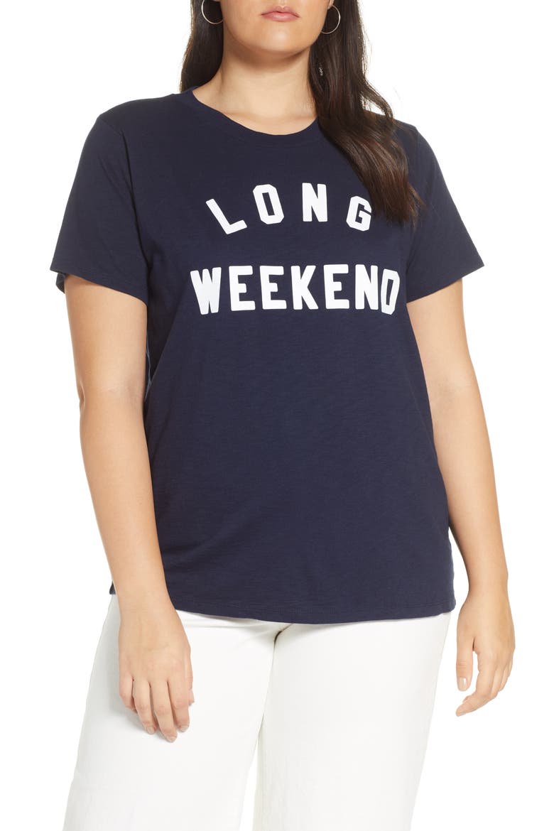 Long Weekend Crewneck Tee, Alternate, color, NAVY