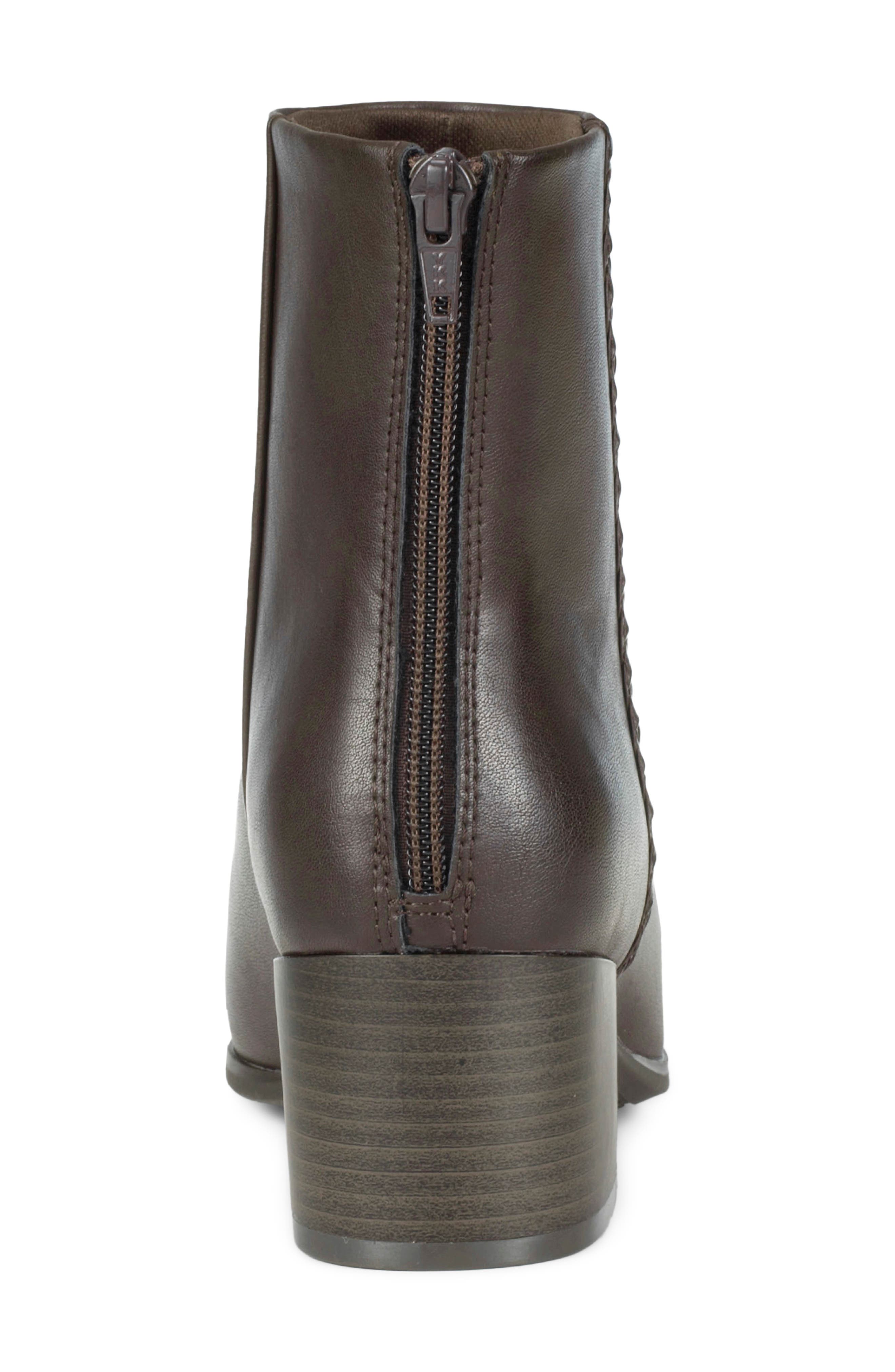 Wakely Block Heel Bootie, Alternate, color, DARK BROWN
