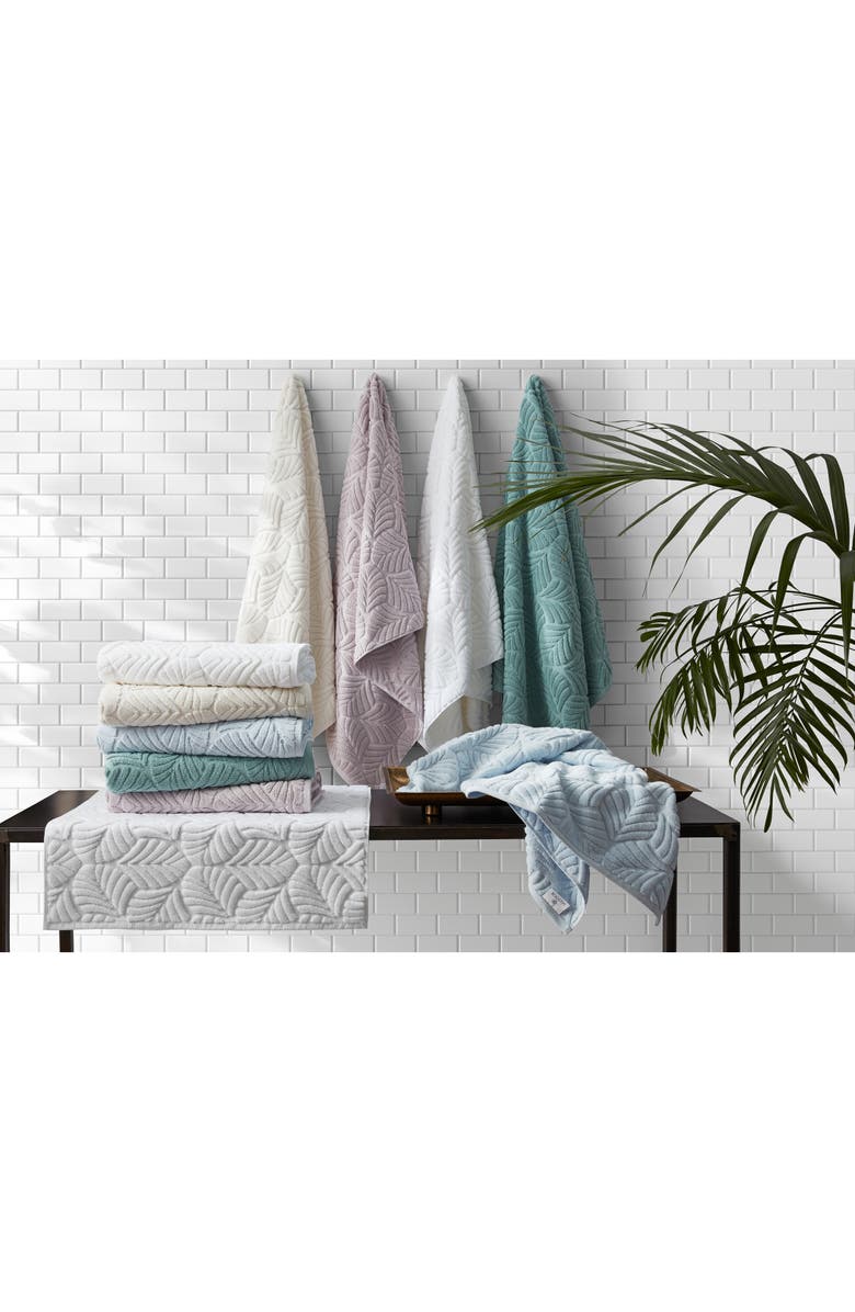 Matouk Sonia Leaf Jacquard Cotton Bath Towel, Alternate, color,