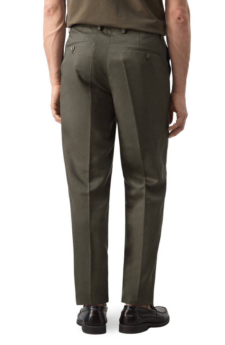 MANGO Amalfi Slim Fit Suit Trousers, Alternate, color, Khaki Green