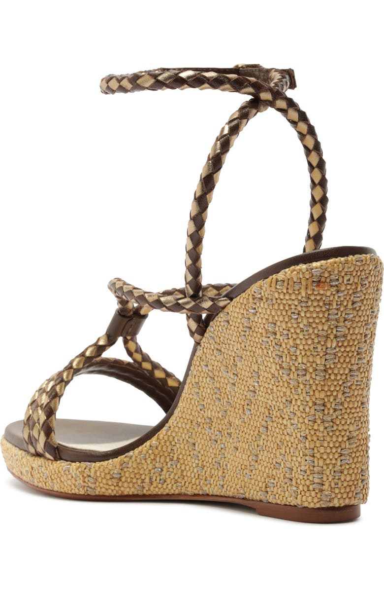 Alexandre Birman Elba Ankle Strap Wedge Sandal, Alternate, color, Marrone