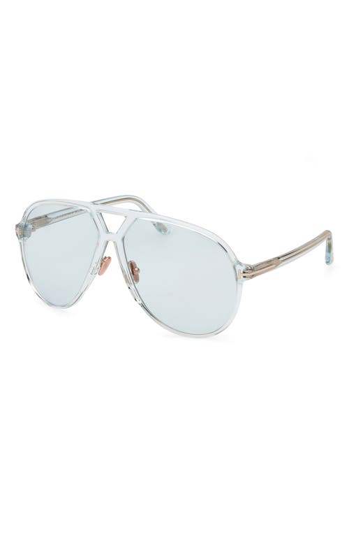 Tom Ford Bertrand 64mm Gradient Oversize Pilot Sunglasses In Blue