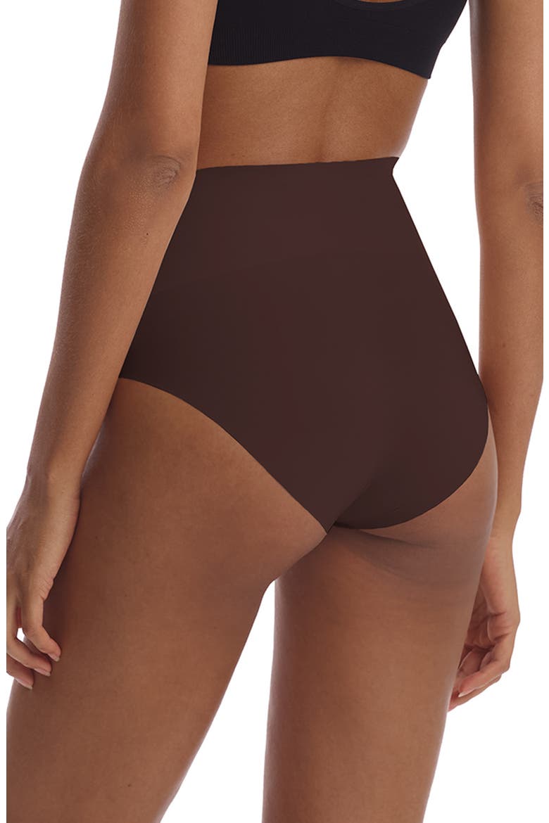 Zone Smoothing High Waist Briefs, Alternate, color, MOCHA