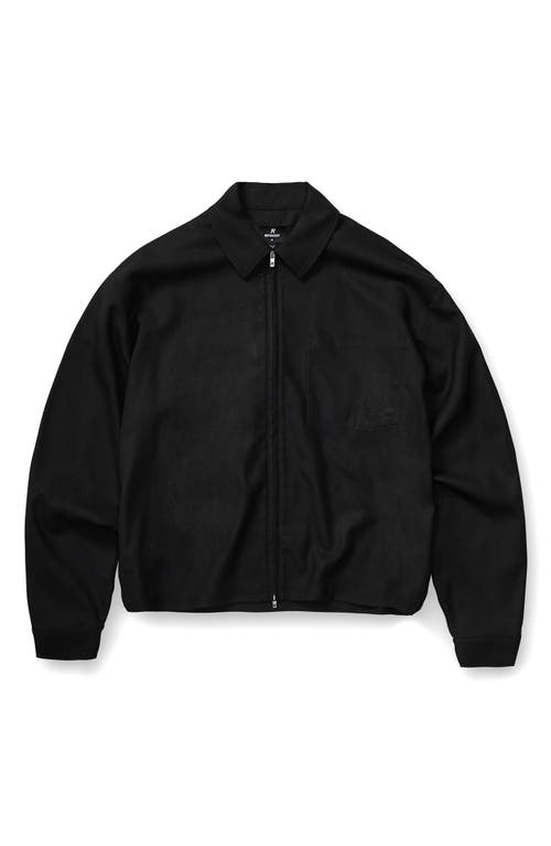 Represent Zip-up Overshirt In Black