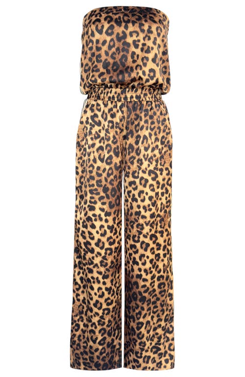 Bishop + Young Jagger Strapless Jumpsuit In Multi