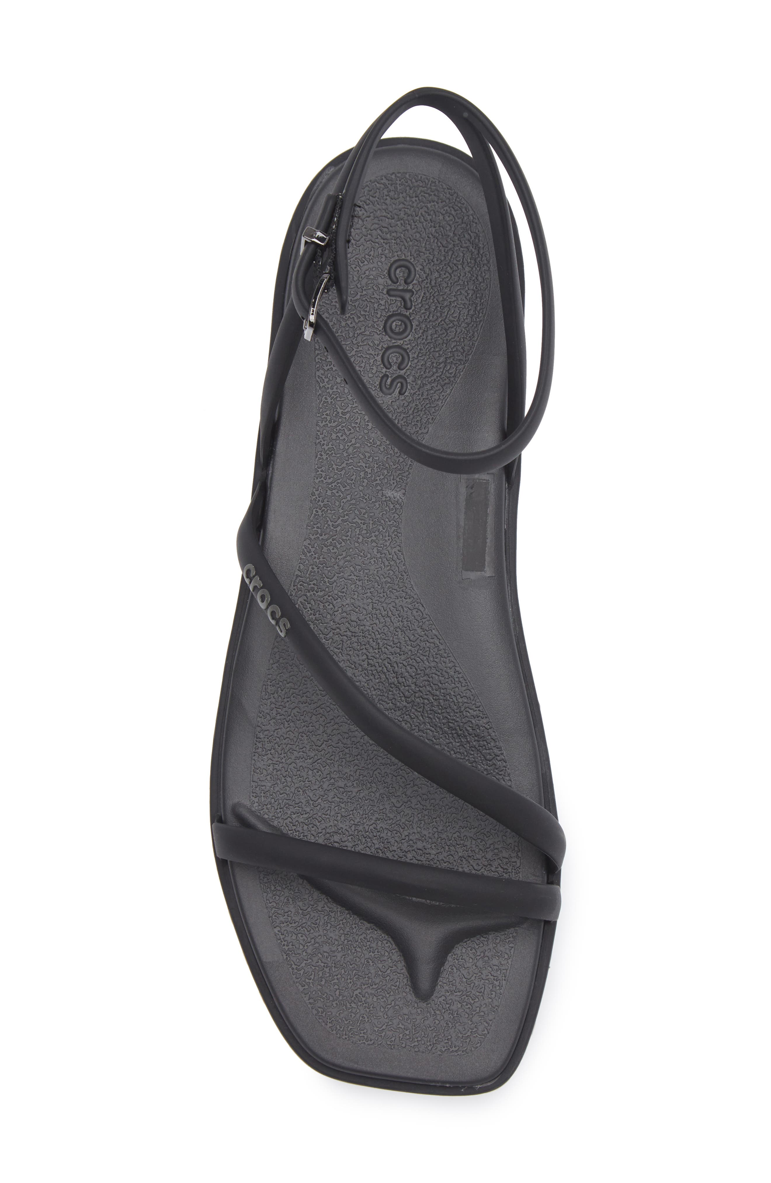 CROCS Miami Ankle Strap Sandal, Alternate, color, Black