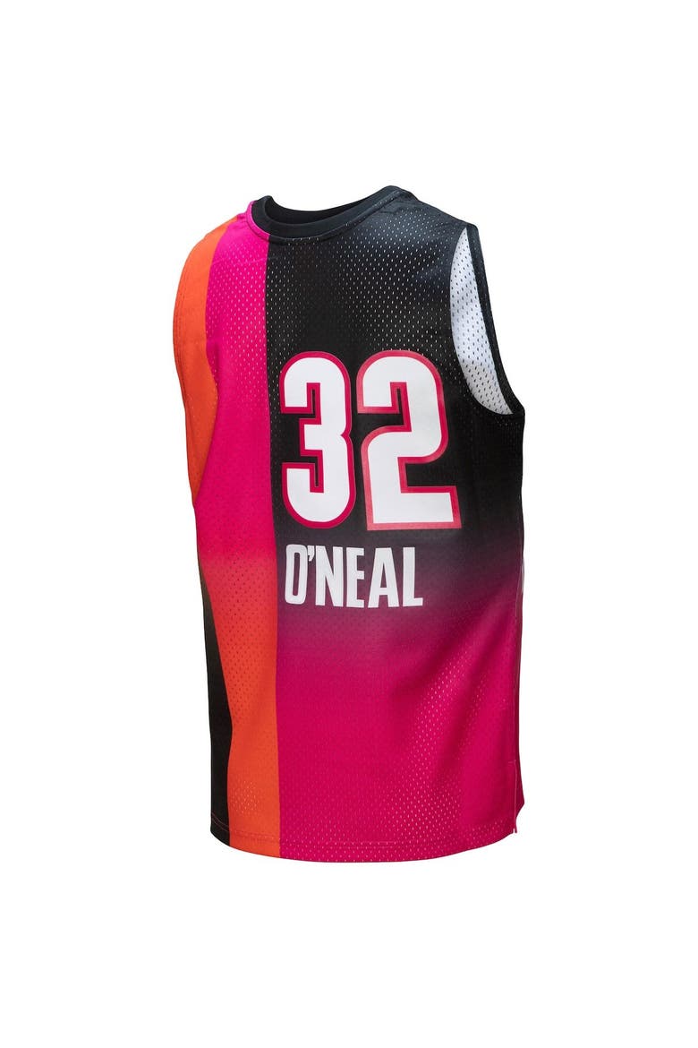 Men's Mitchell & Ness Shaquille O'Neal Pink/Black Miami Heat 2005/06 Hardwood Classics Fadeaway Swingman Player Jersey, Alternate, color, Pink