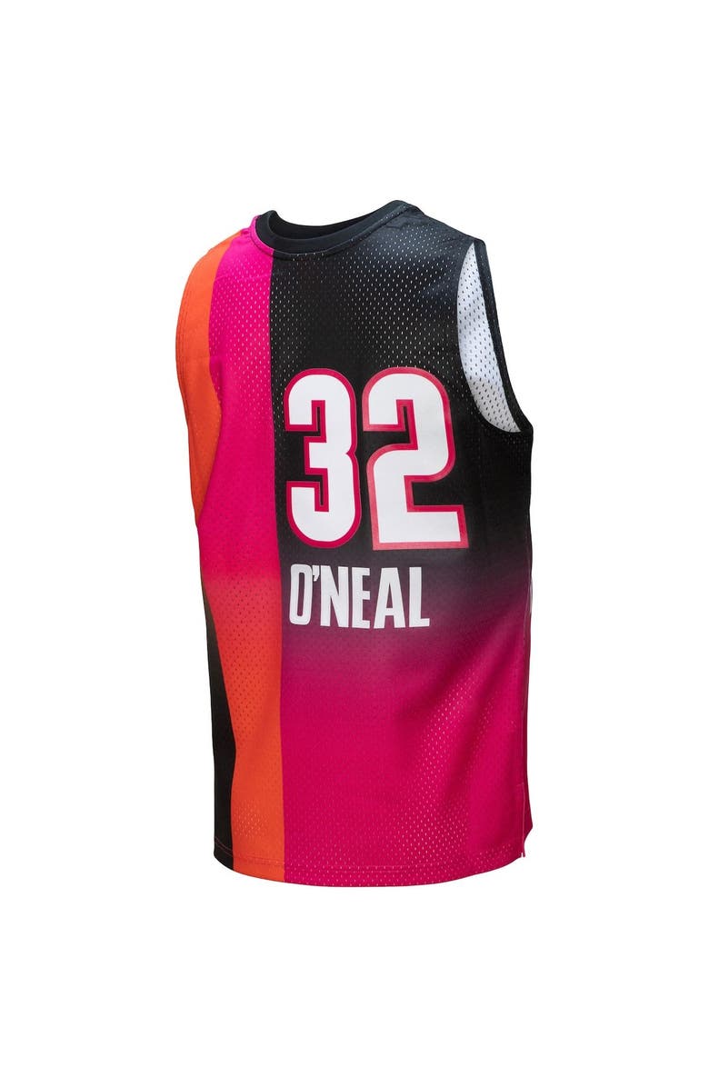 Mitchell & Ness Men's Mitchell & Ness Shaquille O'Neal Pink/Black Miami Heat 2005/06 Hardwood Classics Fadeaway Swingman Player Jersey, Alternate, color, 