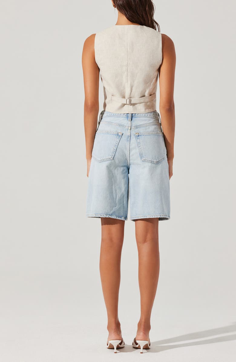 ASTR the Label Ossa Bustier Detail Linen Vest, Alternate, color,
