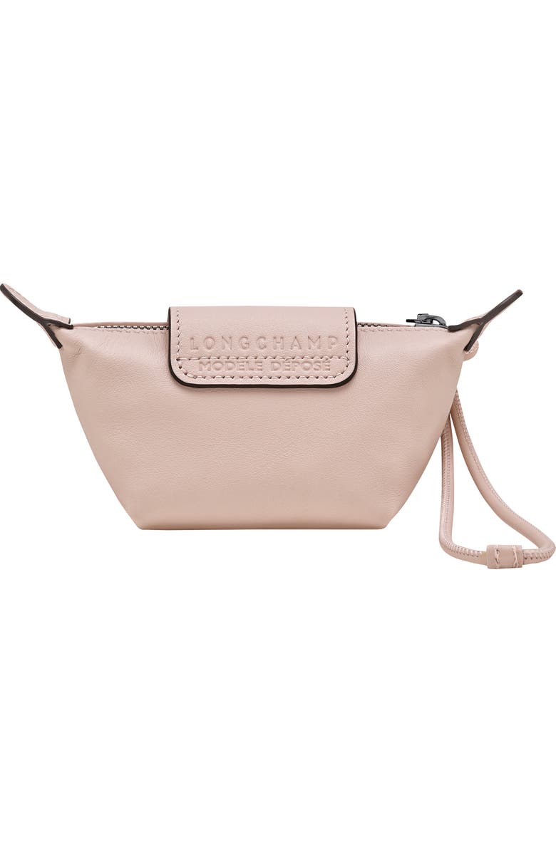 Longchamp Le Pliage Xtra Leather Coin Purse, Alternate, color, Beige