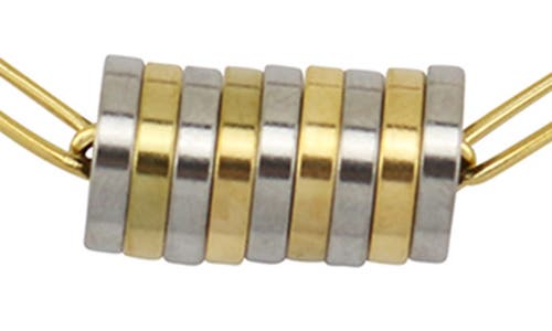 Rebl Gender Inclusive Two-tone Disc Chain Bracelet In Gold