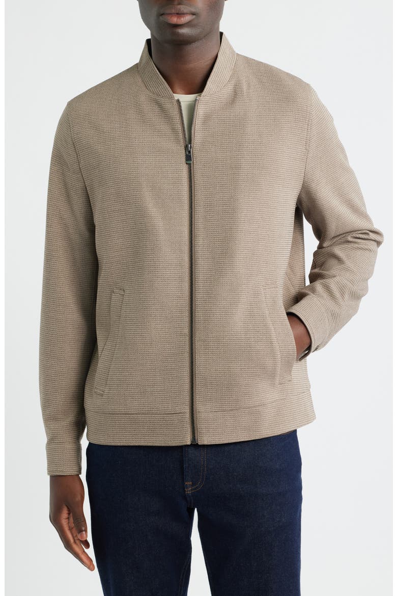 Pattern Zip Jacket, Alternate, color, BROWN