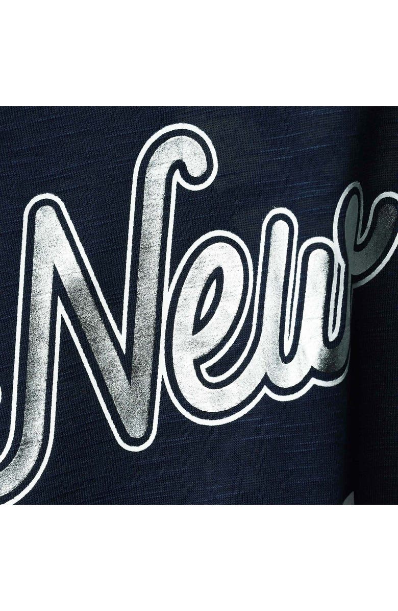 G-III 4HER BY CARL BANKS Women's G-III 4Her by Carl Banks Navy New York Yankees Game Time Slub Beach V-Neck Cover-Up Dress, Alternate, color, Navy