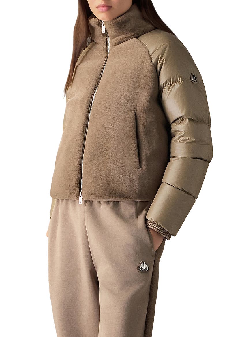 Queens Mix Media 800 Fill Power Down Jacket, Main, color, ASHEN 1968