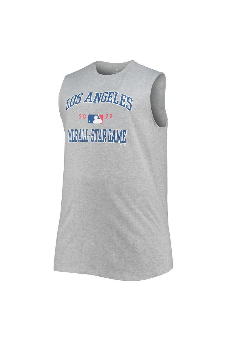 Men's Heathered Gray 2022 MLB All-Star Game Big & Tall Sleepwear Muscle Tank Top, Alternate, color, Heather Gray