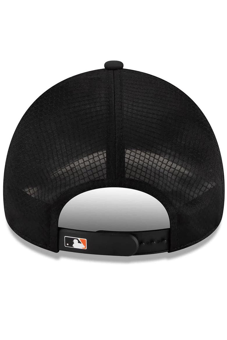 Men's New Era Black San Francisco Giants 2026 Batting Practice Apex 9FORTY Adjustable Trucker Hat, Alternate, color, Black