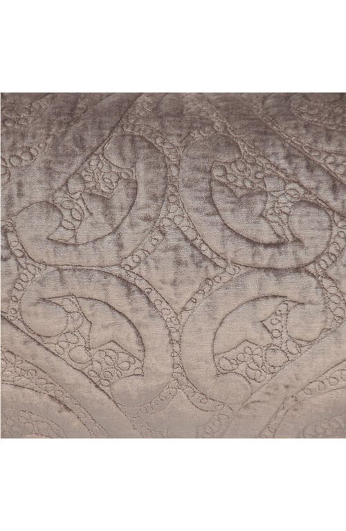 Parkland Collection Tufted Velvet Oblong Throw Pillow In Taupe