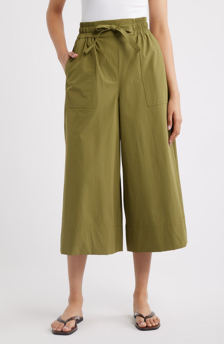 Bernardo Wide Leg Culottes, Main, color, Fir Green