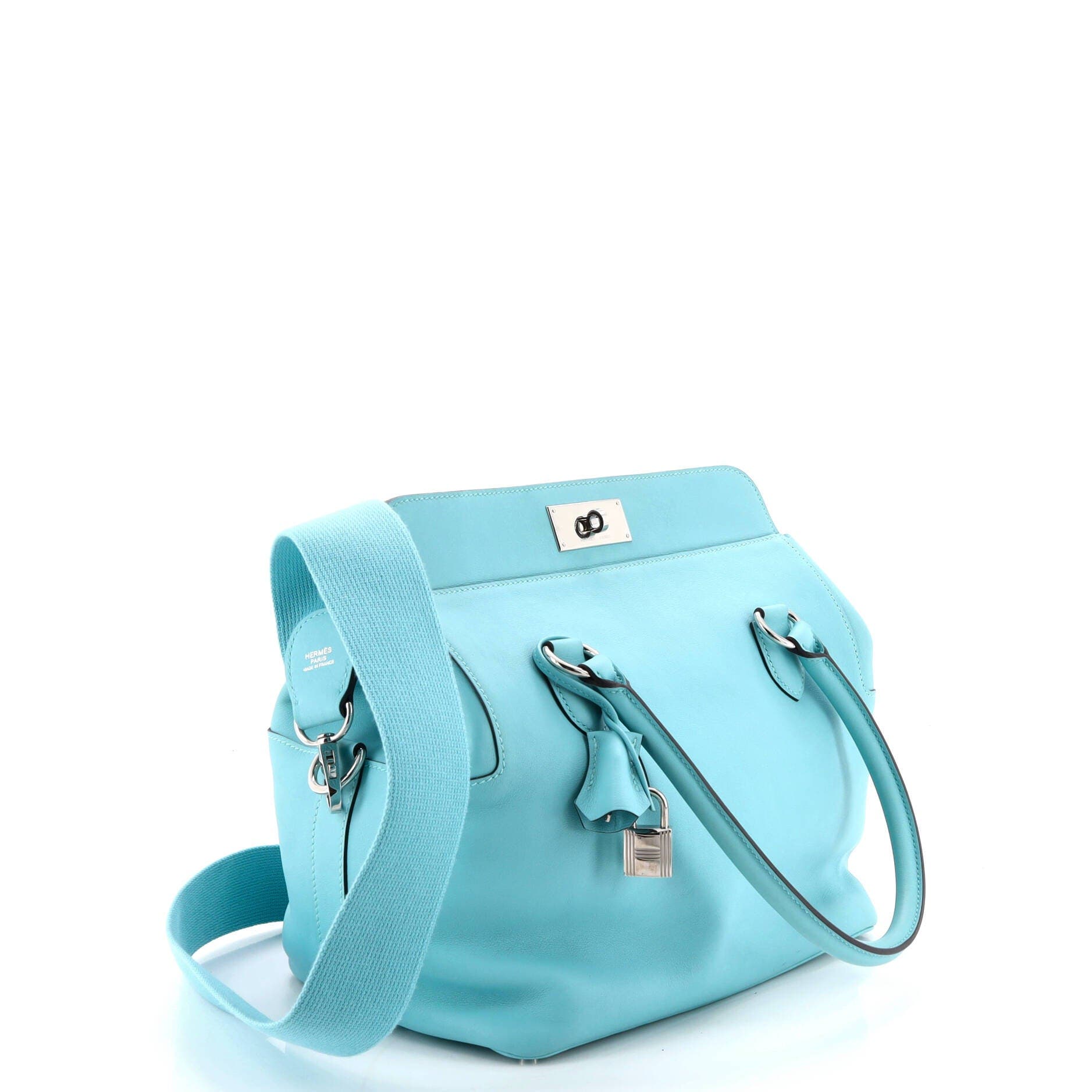 Pre-Owned Hermes Toolbox Bag Swift 26, Alternate, color, Bleu Atoll