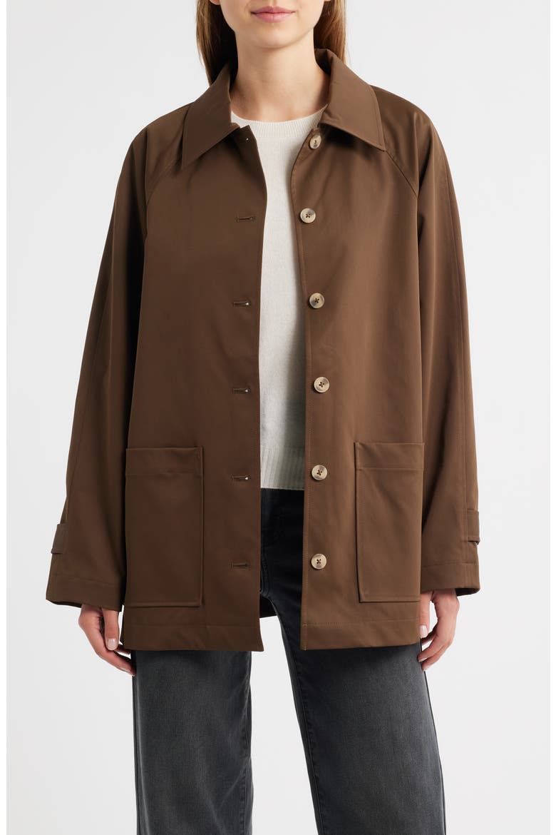 Fisher Oversize Trench Coat, Main, color, BROWN