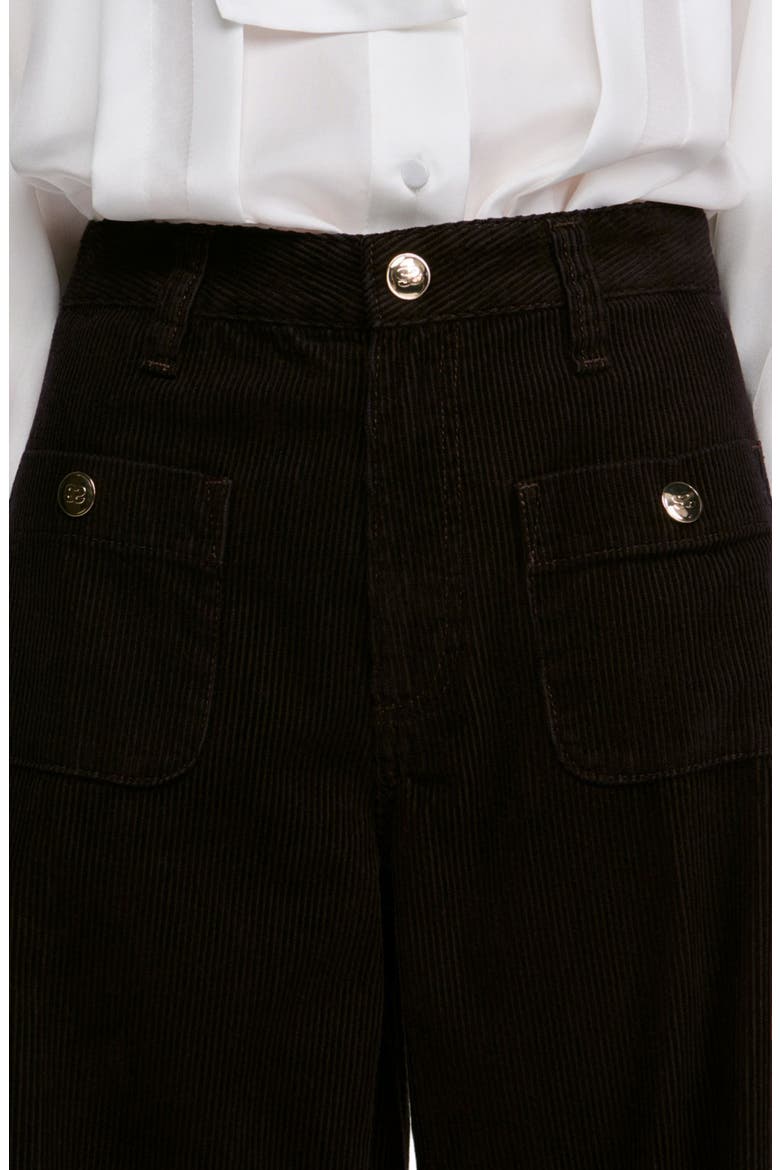 Velvet straight-leg trousers, Alternate, color, Bordeaux