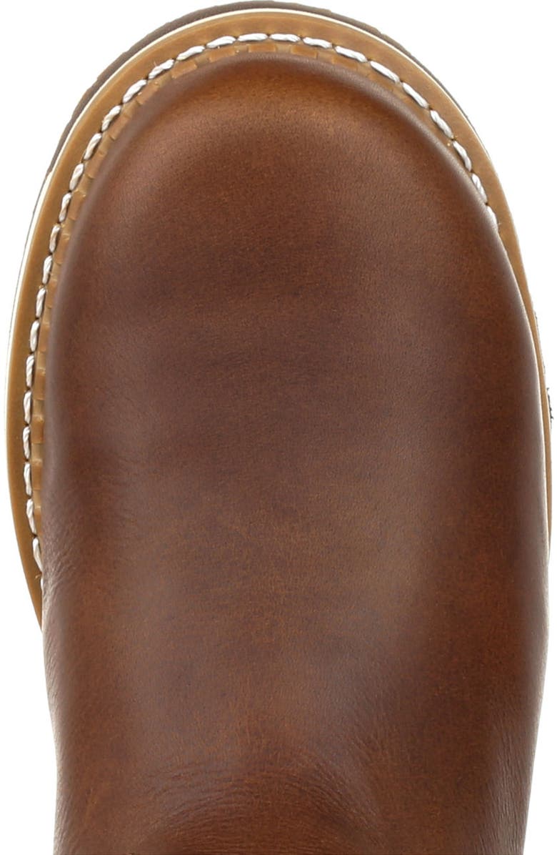 Georgia Boot Amp Lt Wedge Waterproof Pull On Work Boot, Alternate, color, Brown