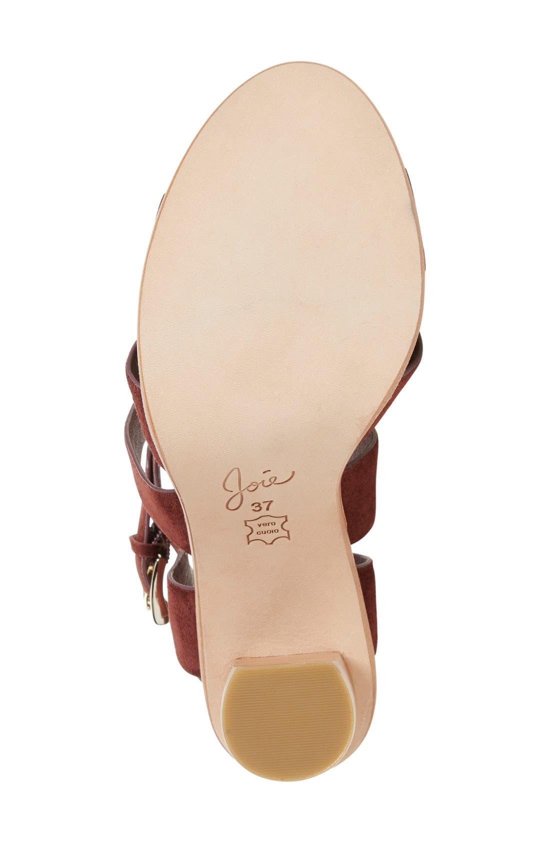 'Avery' Crisscross Block Heel Sandal, Alternate, color, OXBLOOD SUEDE
