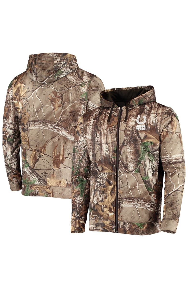 DUNBROOKE Men's Dunbrooke Realtree Camo Indianapolis Colts Trophy Tech Fleece Full-Zip Hoodie, Alternate, color, 