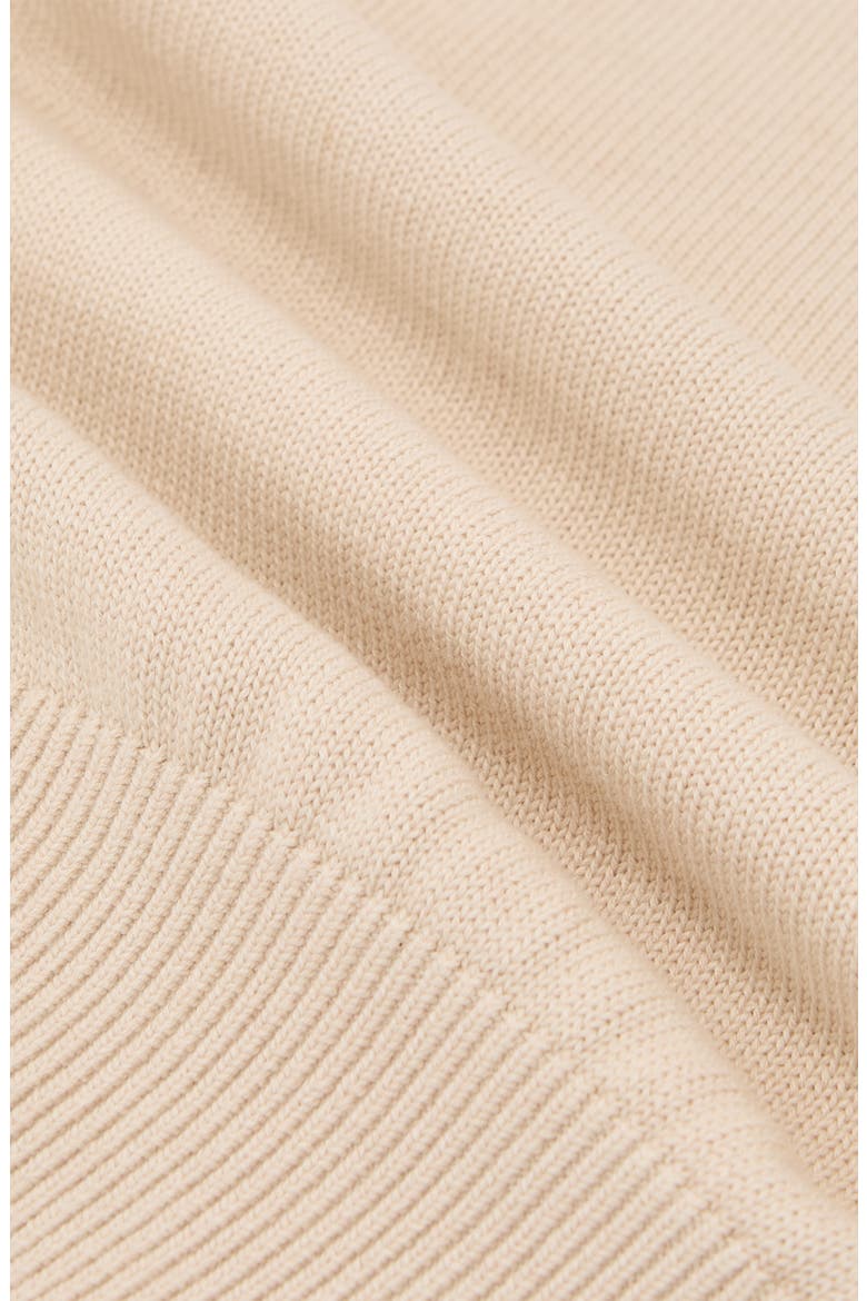 Aria Mock Neck Cotton & Wool Sweater, Alternate, color, NEUTRAL
