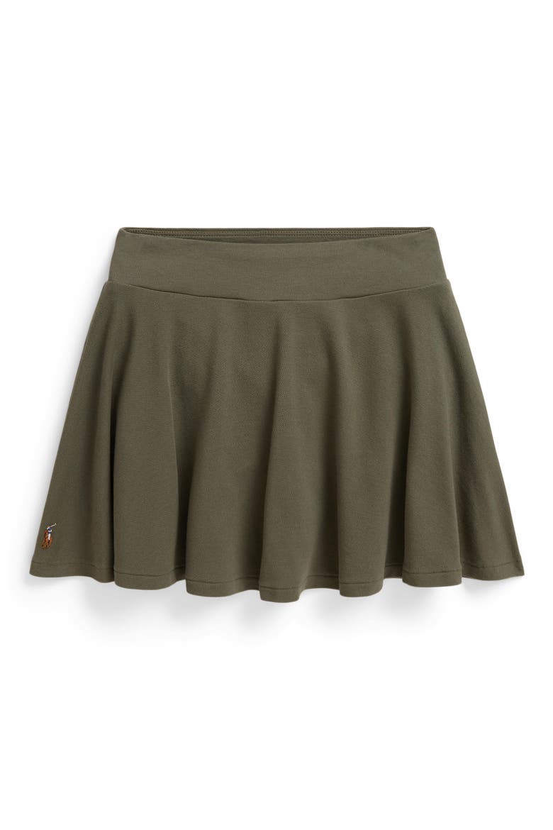 Kids' Stretch Cotton Mesh Skort, Main, color, GREEN