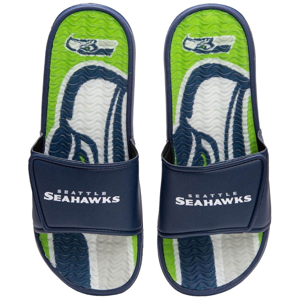 FOCO Youth FOCO Seattle Seahawks Gel Slide Sandals, Alternate, color, 