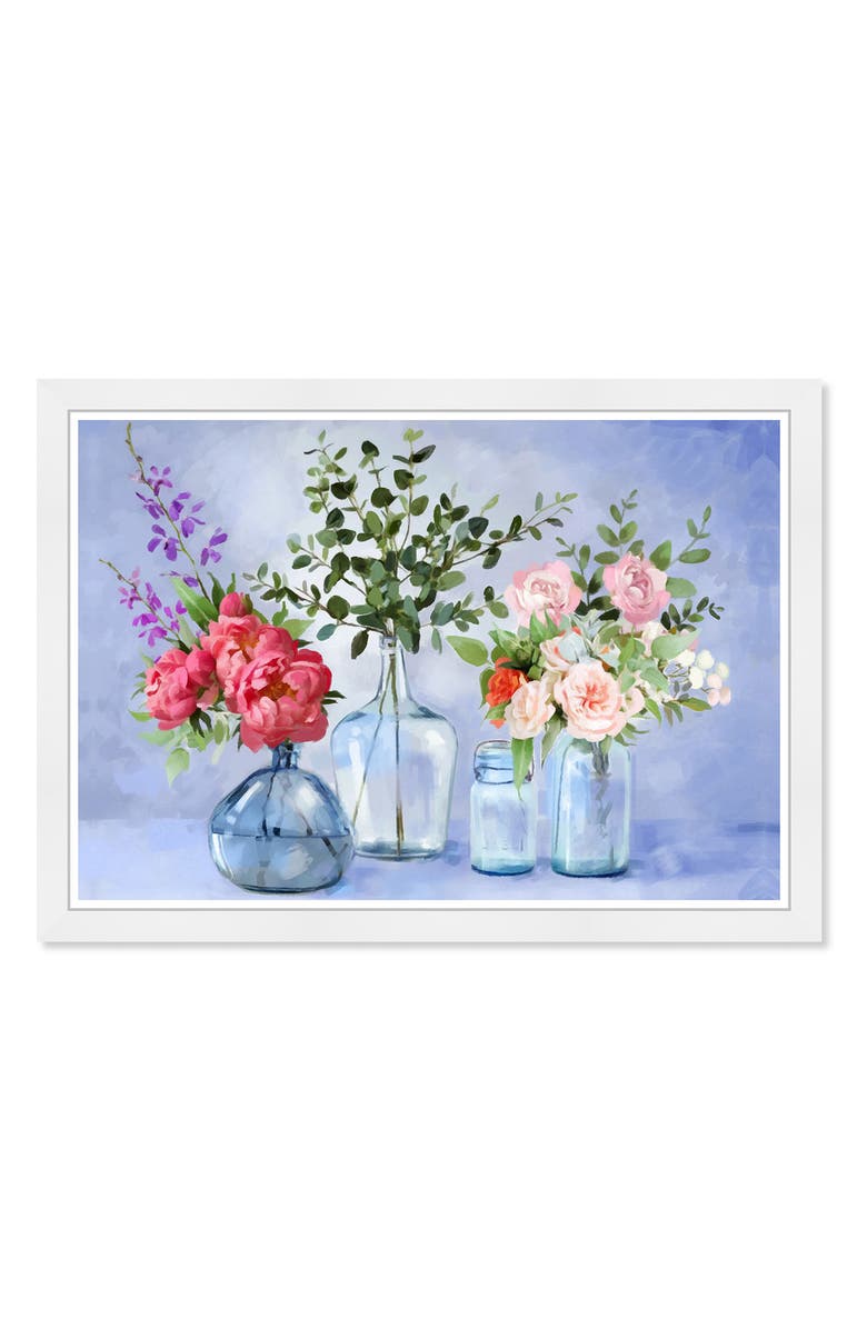 Wynwood Studio Glassy Lavender Flowers Framed Art, Main, color,