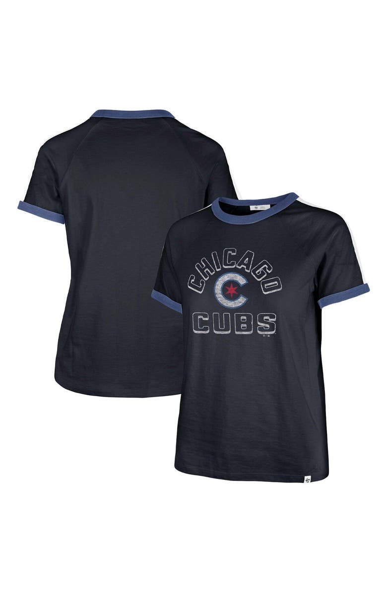 '47 Women's '47  Navy Chicago Cubs City Connect Sweet Heat Peyton T-Shirt, Main, color, 