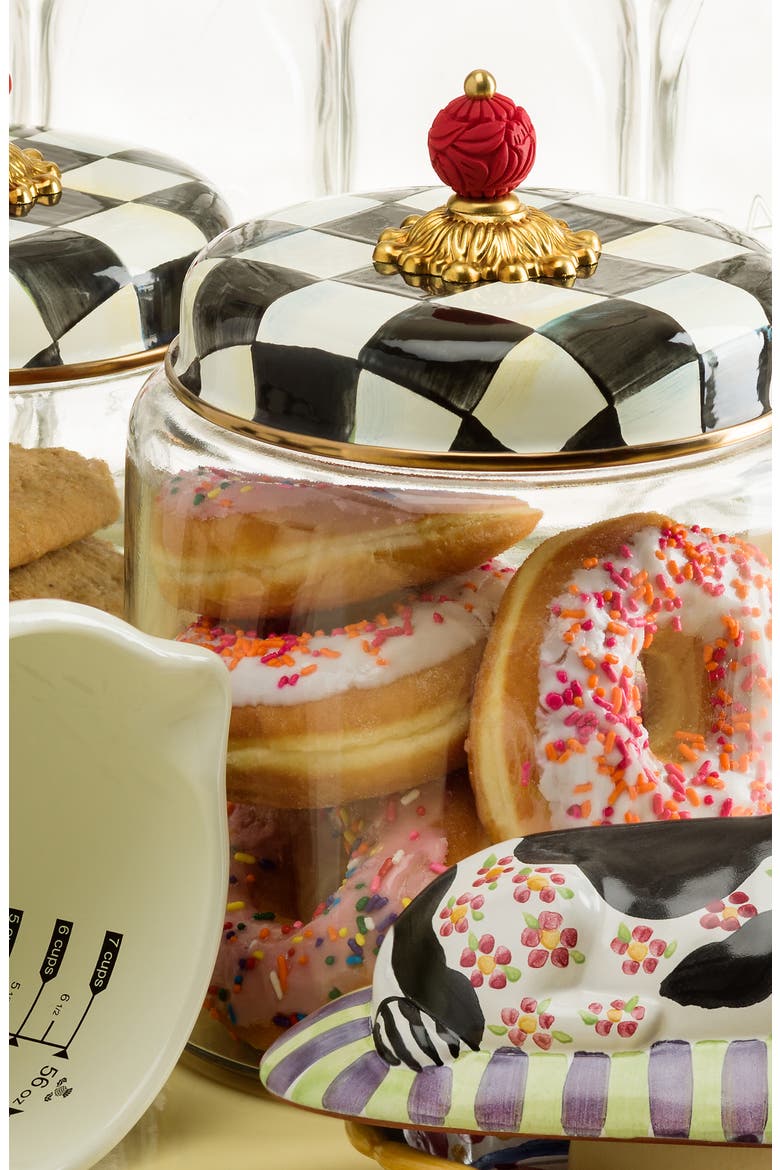 Courtly Check Large Kitchen Canister, Alternate, color, BLACK/ WHITE