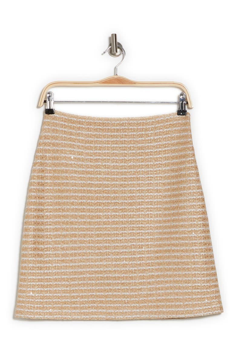 Metallic Tweed A-Line Skirt, Alternate, color, GOLD MULTI
