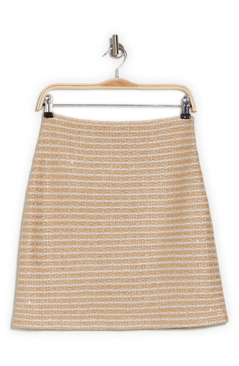 St. John Collection Metallic Tweed A-Line Skirt, Alternate, color, 