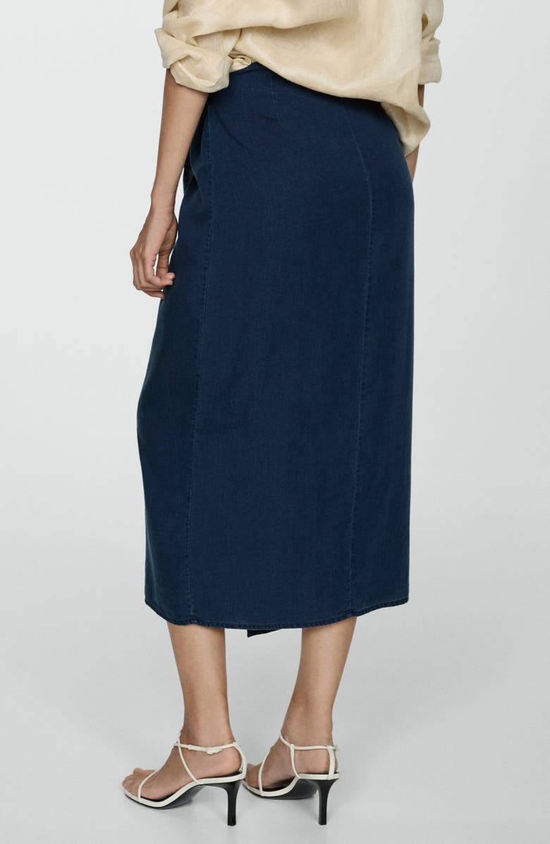MANGO Denim Sarong Skirt, Alternate, color, 