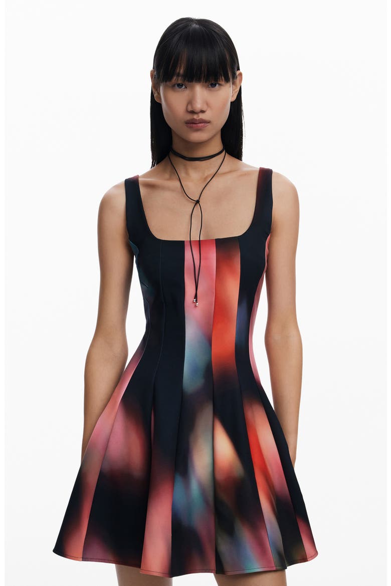 Sleeveless Minidress, Alternate, color, BLACK