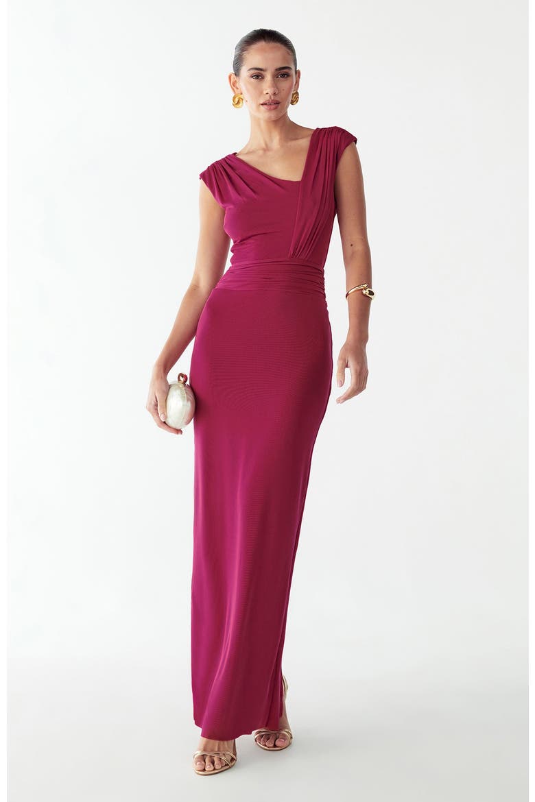Tima Maxi Dress, Alternate, color, Berry