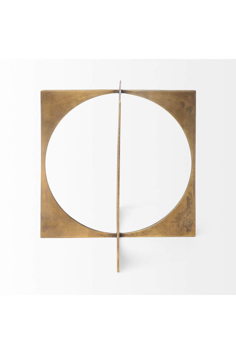 Lima Geometric Decorative Object, Alternate, color, Metallic Gold