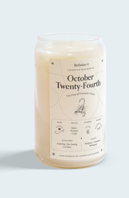 Birthdate Co. The October Birthday Candle In October 24th