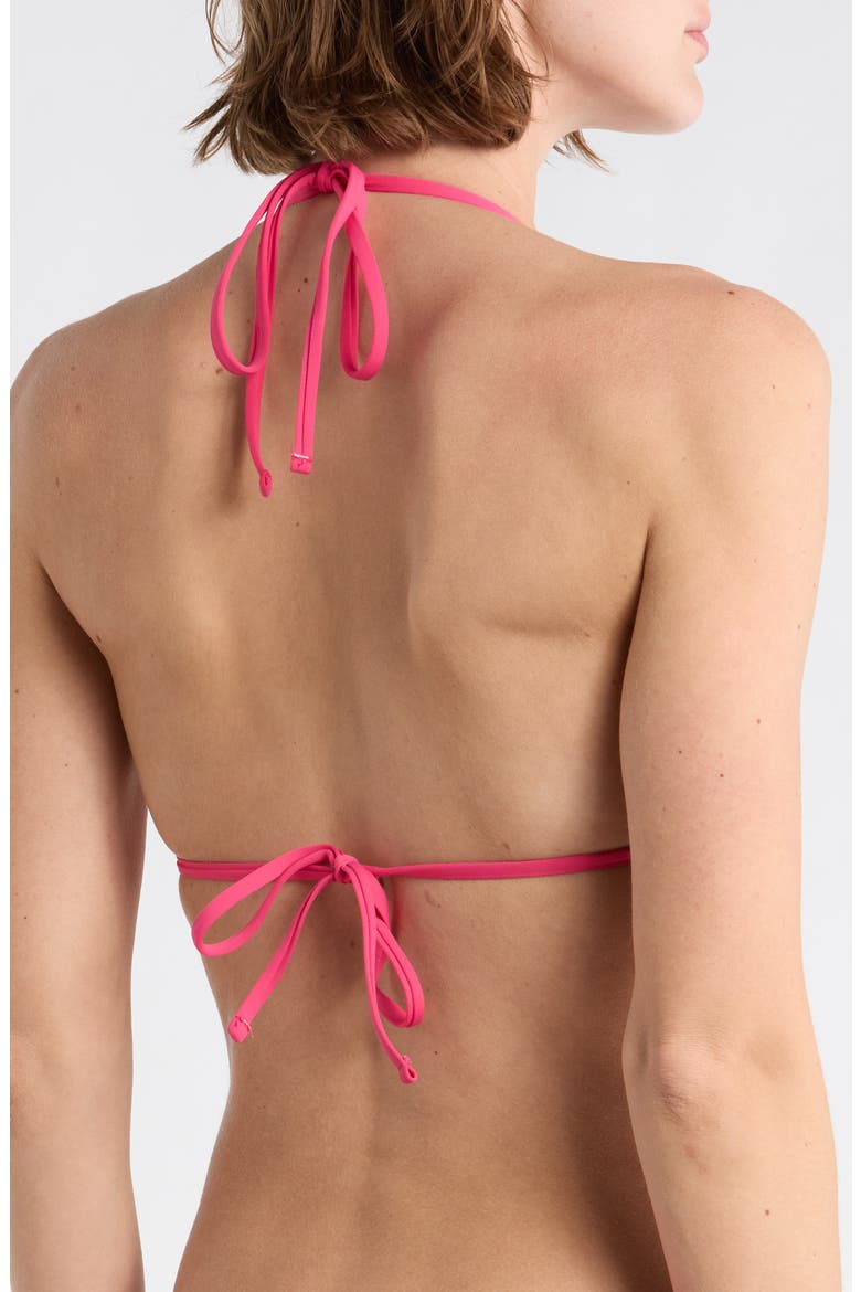 Classic Triangle Bikini Top, Alternate, color, PINK
