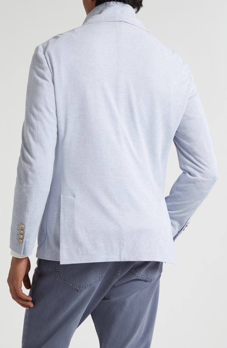 Eleventy Cotton & Linen Sport Coat with Removable Bib, Alternate, color, 08 Denim