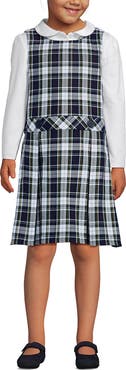 Lands' End Girls Uniform Plaid Jumper
