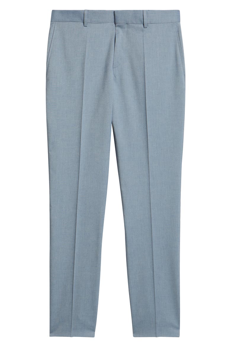 Genius Slim Fit Flat Front Stretch Dress Pants, Alternate, color, LIGHT BLUE