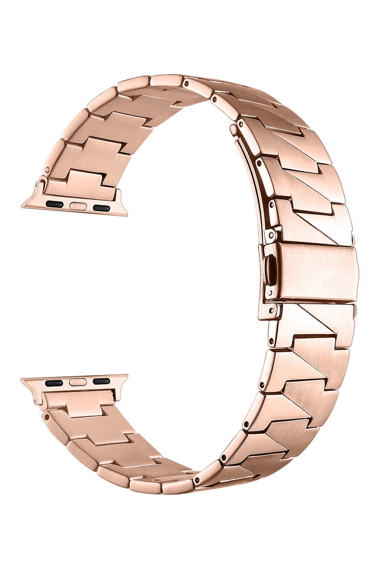 Stainless Steel Apple Watch® Watchband, Alternate, color, ROSE GOLD