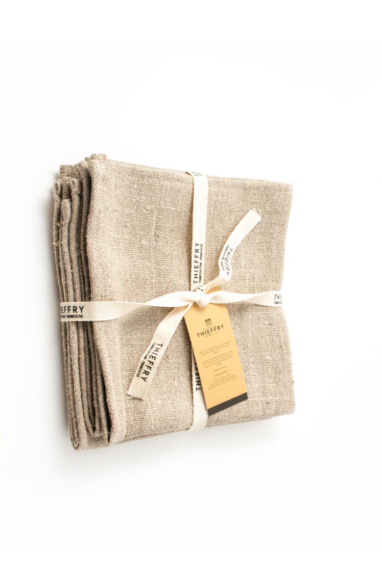 Be Home Thieffry Belgian Linen Napkins - Set of 4, Alternate, color, Raw Natural