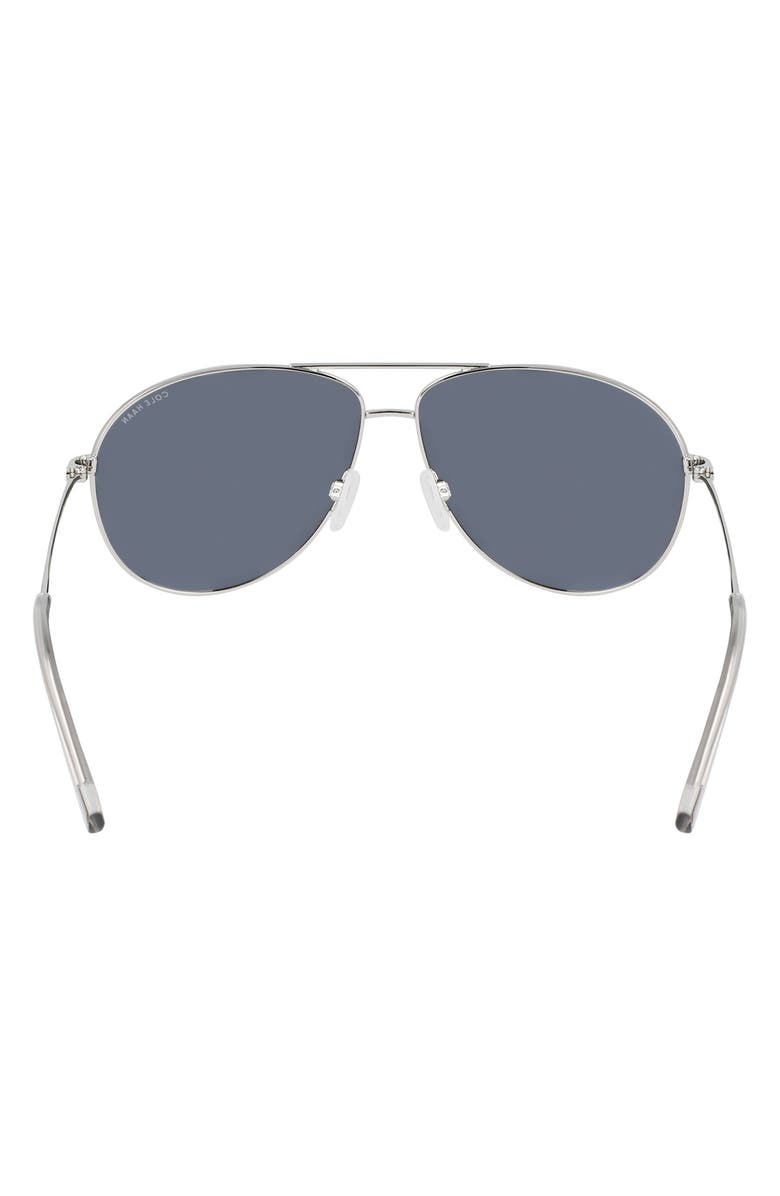 Cole Haan 61mm Aviator Sunglasses, Alternate, color, Shiny Silver