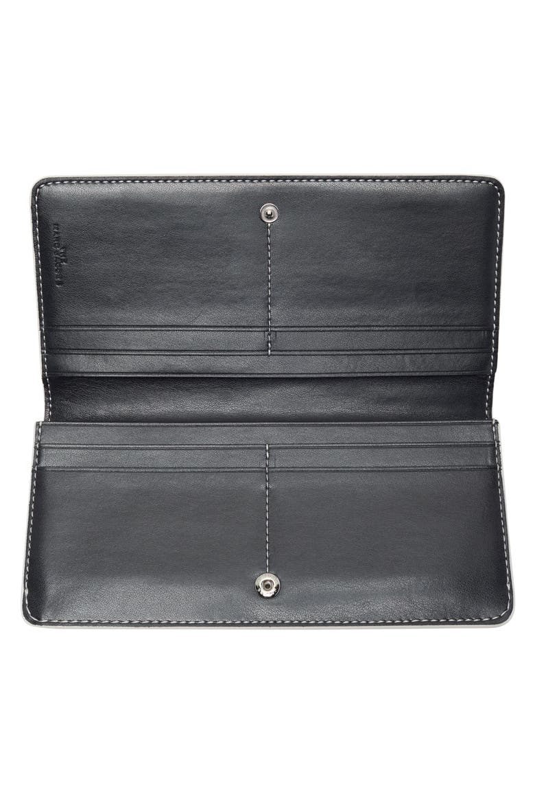 Pebbled Leather Open Face Wallet, Alternate, color, COTTON MULTI
